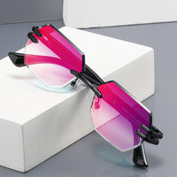 High-end Unisex Rimless Metal Sunglasses With UV Protection