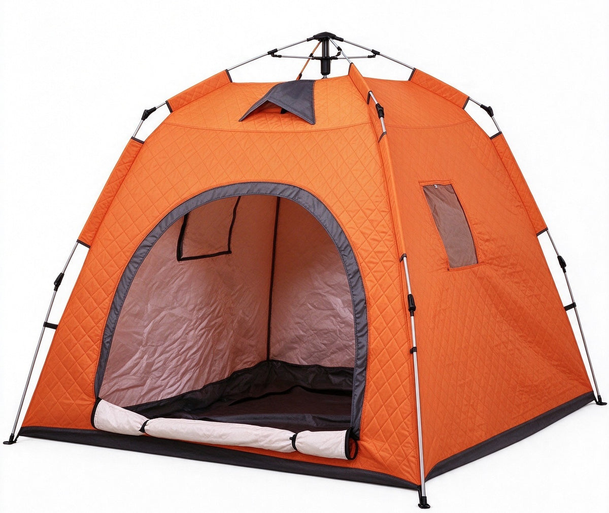 Pop-up Camping Tent, 3-4 Person Instant Cabin Tent, Waterproof Windproof Double Layer, Quick Setup with Large Mesh Windows, Portable Outdoor Tent for Family Camping and Hiking