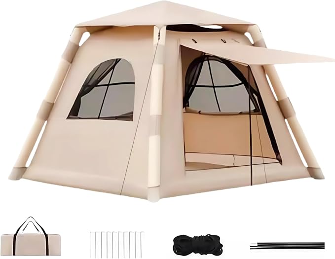 Luxury Fully Automatic Inflatable Tent Quick Opening Outdoor Camping Tent Folding Portable Sun protection Rainproof Picnic Tent