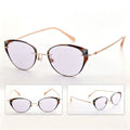 Cat Eye Plano Glasses - Tortoise & Rose Gold Frame